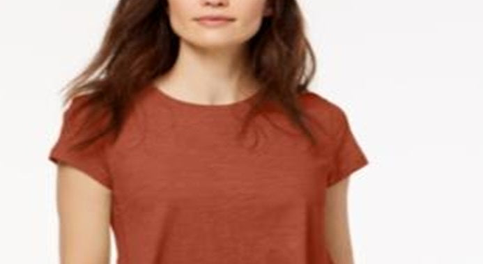 Camiseta feminina estilo lenço, cobre, tamanho extrapequeno