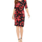 Vestido sarongue feminino pequeno com estampa floral vermelho tamanho 8P da Connected
