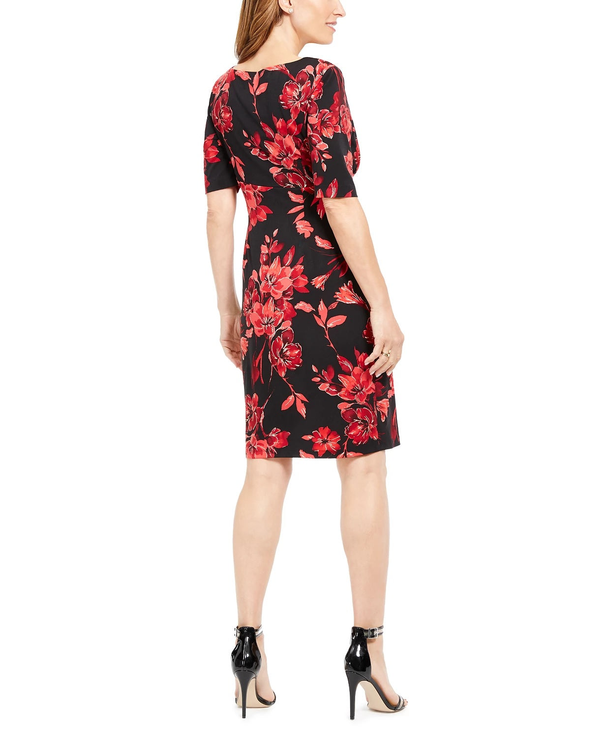 Vestido sarongue feminino pequeno com estampa floral vermelho tamanho 8P da Connected