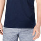 Camiseta masculina canelada com fenda INC International Concepts, azul, tamanho XXL