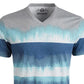 Camiseta masculina American Rag Colorblocked Dip Dyed Azul Tamanho XX-G