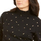 Karen Scott Moletom Feminino de Gola Alta com Cor de Outono, Preto, Tamanho M