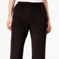 Calça de veludo cotelê Alfred Dunner Classics feminina, preta, tamanho 12