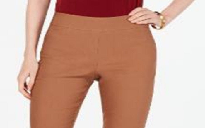 Calça feminina Charter Club Cambridge Skinny com controle de barriga, tamanho 6, cobre