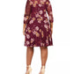 Vestido feminino plus size Love Squared com estampa de coração e bolinhas suíças, tamanho 2X