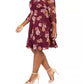 Vestido feminino plus size Love Squared com estampa de coração e bolinhas suíças, tamanho 2X