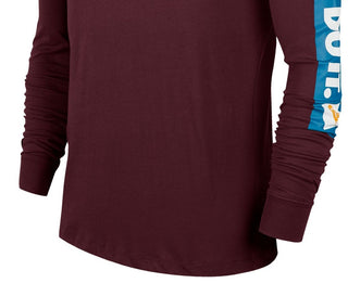 Camiseta Nike Sportswear Just Do It Manga Longa Casual para Noite, Roxa, Tamanho 2XL