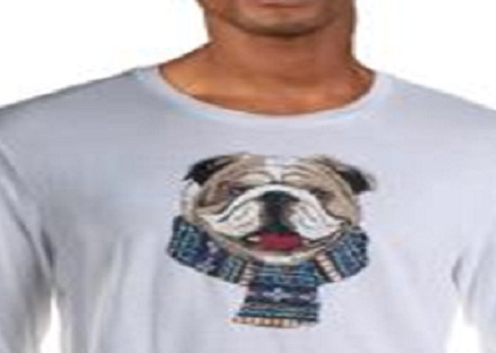 Camiseta gráfica masculina Club Room, branca, tamanho XX-G