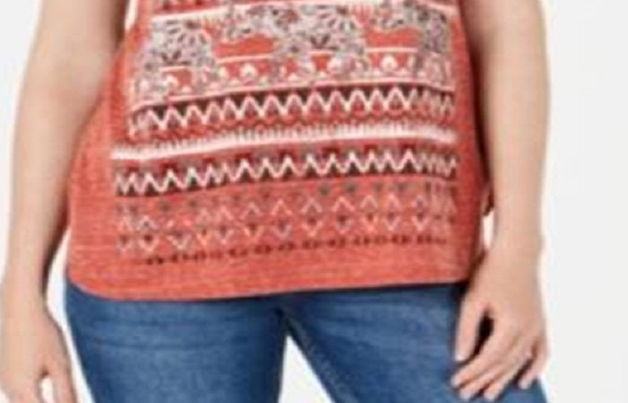 Camiseta feminina gráfica Style &amp; Co, tamanho cobre, pequena, G