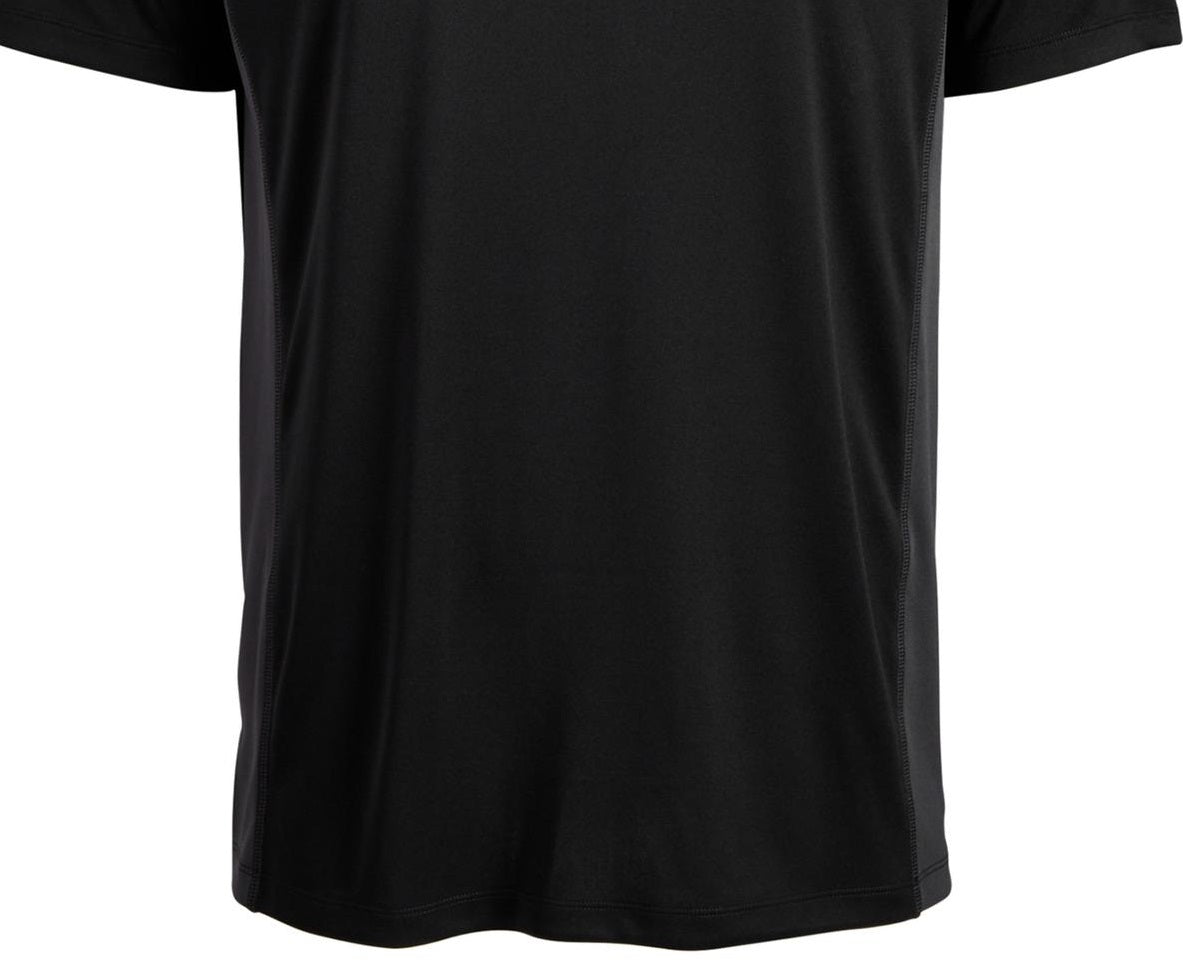 Attack Life Camiseta esportiva masculina de gola redonda e manga curta, preta, tamanho pequeno