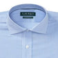 Camisa social masculina Ralph Lauren Classic Fit Stretch Popeline, azul, tamanho G, sem passar a ferro