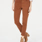 Calça de veludo cotelê com controle de barriga feminina Style &amp; Co, marrom, tamanho 10