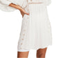 Blusa túnica feminina Charlotte da Free People, branca, tamanho pequeno