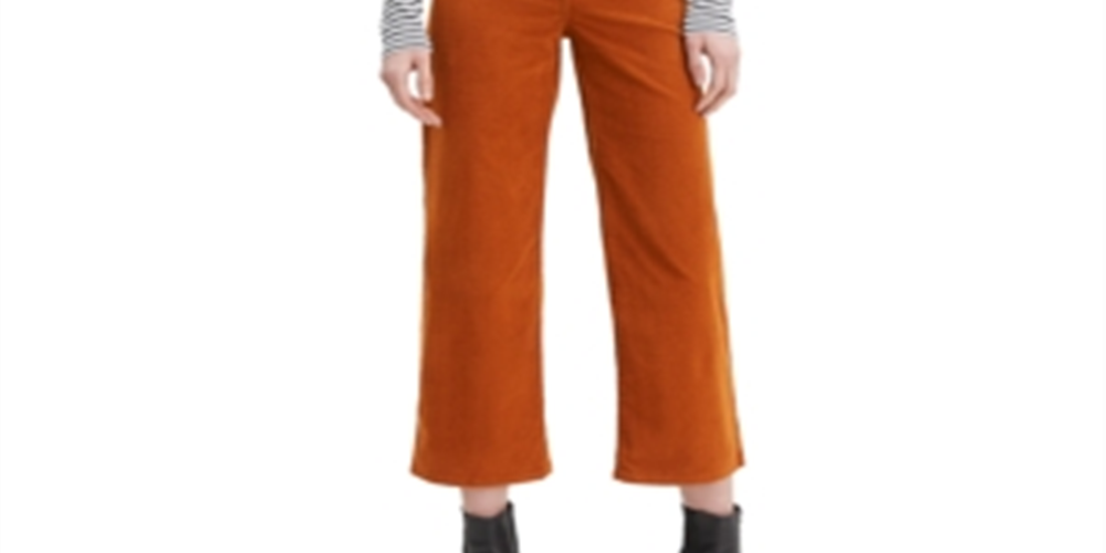 Calça Levi's Mile High Wide Leg Crop Caramel Cafe Luxe Cord Tamanho 29