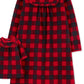 Camisola Carter's Little &amp; Big Girl's 2 peças xadrez Buffalo e camisola de boneca combinando vermelha tamanho 2-3