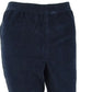 Calça de veludo cotelê feminina Karen Scott, azul, tamanho pequeno GG