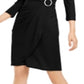 Vestido envelope feminino com detalhes embelezados da INC International Concepts, preto, tamanho pequeno XL
