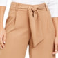 Calças culotte femininas Alfani com cinto, tamanho pequeno, marrom