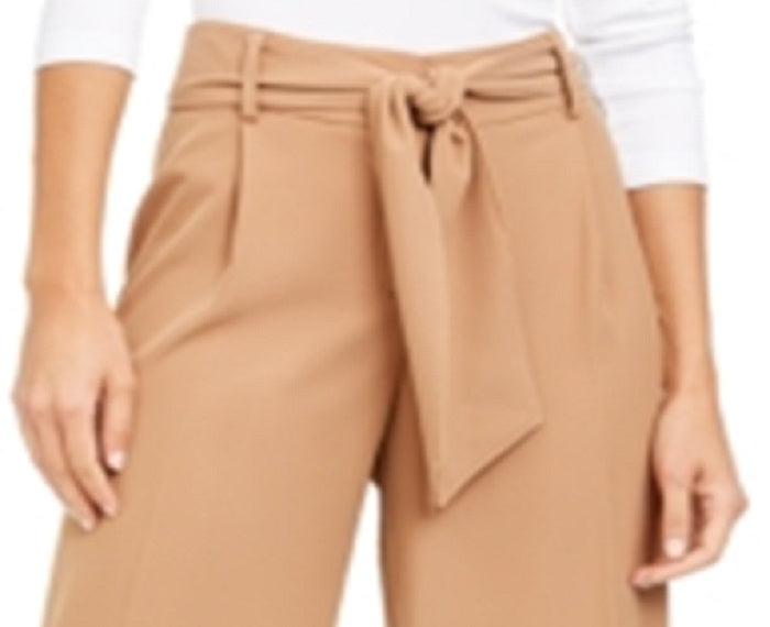 Calças culotte femininas Alfani com cinto, tamanho pequeno, marrom