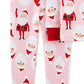 Conjunto de pijama de Papai Noel Carter's Baby Girls, 2 peças, rosa, tamanho 24 meses
