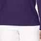 Blusa feminina Karen Scott de algodão com decote redondo, roxa, tamanho XX-G