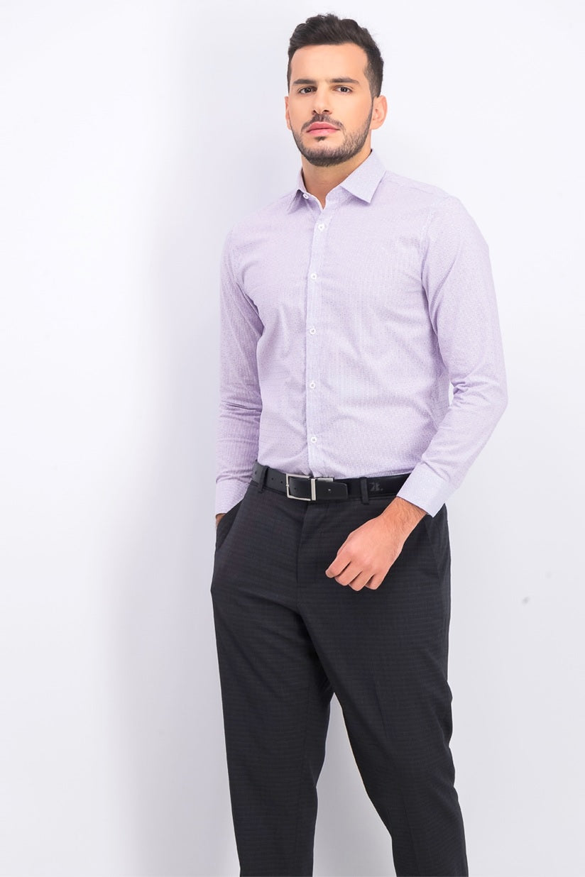 Camisa social masculina Ryan Seacrest Slim Fit com botões, roxa, tamanho 15x32-33