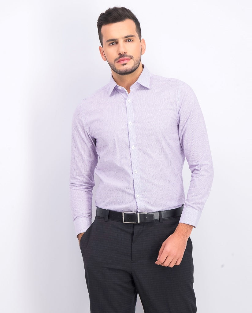 Camisa social masculina Ryan Seacrest Slim Fit com botões, roxa, tamanho 15x32-33