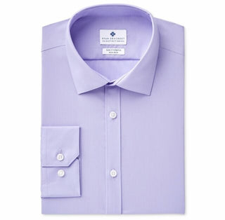Camisa social masculina Ryan Seacrest Slim Fit com botões, roxa, tamanho 15x32-33
