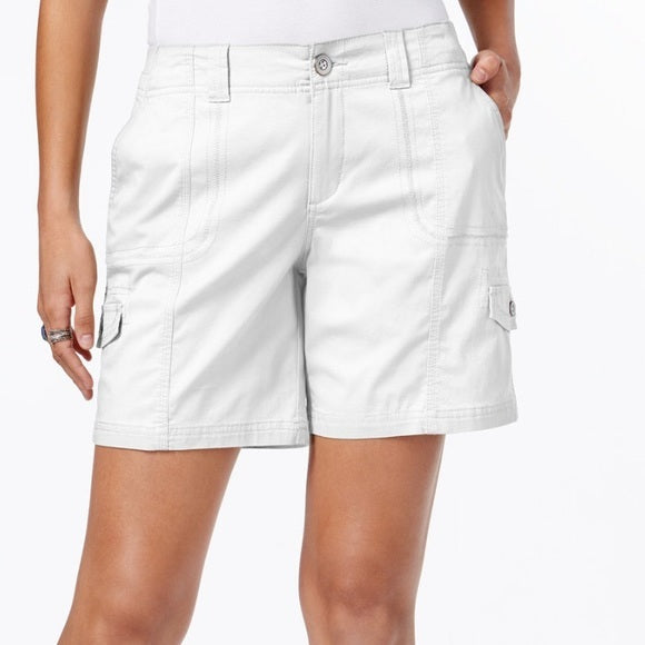 Shorts cargo feminino Style &amp; Co, branco, tamanho 16