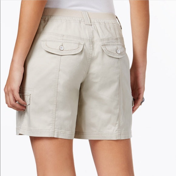 Shorts cargo feminino Style &amp; Co, branco, tamanho 16