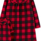 Conjunto de camisola e vestido de boneca Carters Toddler Girls Buffalo Plaid Fleece, tamanho 5T, vermelho