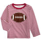 Camiseta de futebol listrada de algodão para meninos First Impressions, tamanho 3T, vermelha