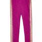 Leggings listradas metálicas para meninas Epic Threads, rosa, tamanho 3T