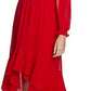 1.STATE Vestido Feminino Smocked High-Low Vermelho