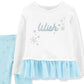 Conjunto de leggings Carters Baby Girls Snowflake Wish, 2 peças, branco, tamanho 6 meses