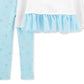 Conjunto de leggings Carters Baby Girls Snowflake Wish, 2 peças, branco, tamanho 6 meses