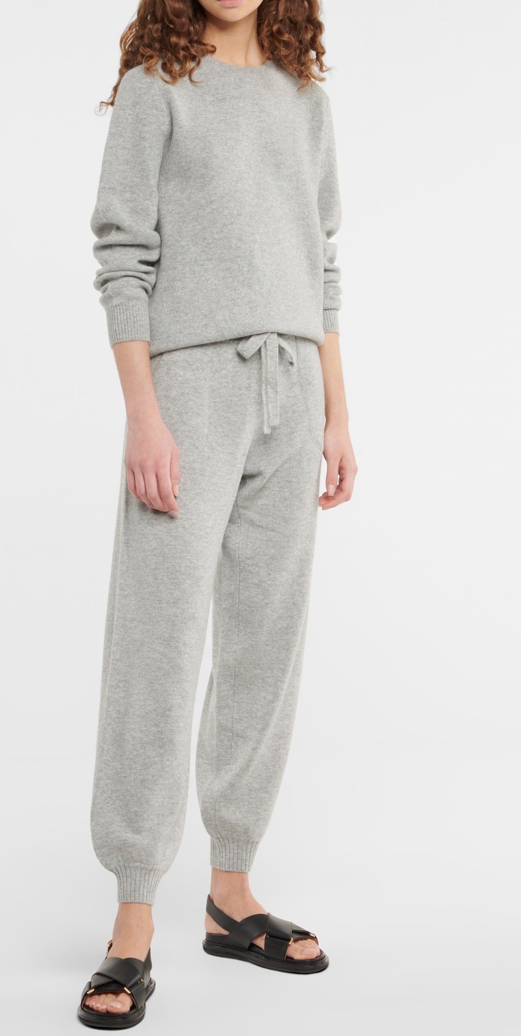 Suéter feminino Charter Club Pure Cashmere com mangas bufantes, cinza, tamanho pequeno G