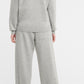 Suéter feminino Charter Club Pure Cashmere com mangas bufantes, cinza, tamanho pequeno G