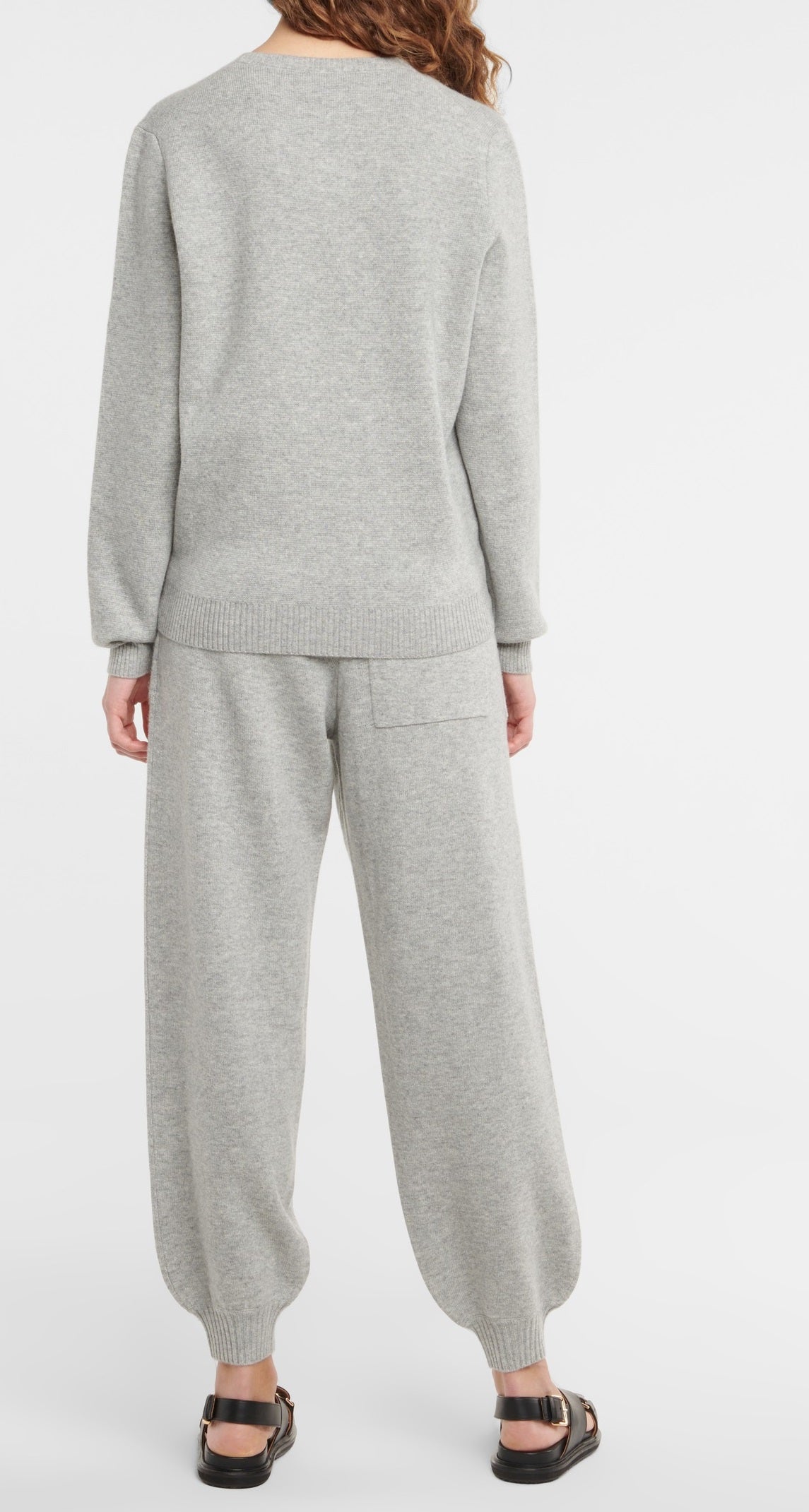 Suéter feminino Charter Club Pure Cashmere com mangas bufantes, cinza, tamanho pequeno G