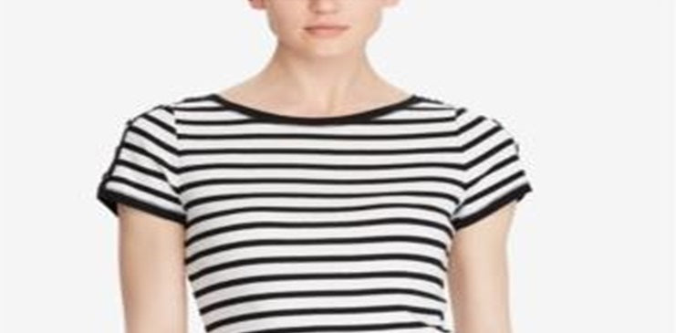 Ralph Lauren Feminino Botões Ombro Tira Branco Tamanho P