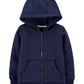Jaqueta de lã com capuz Carter's Toddler Boy's Azul Tamanho 5T