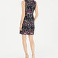 Vestido Ilusão Bordado Floral Pequeno Jessica Howard Feminino Azul Tamanho 14 P