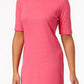 Vestido feminino Karen Scott de algodão com manga cotovelo, rosa, tamanho pequeno G