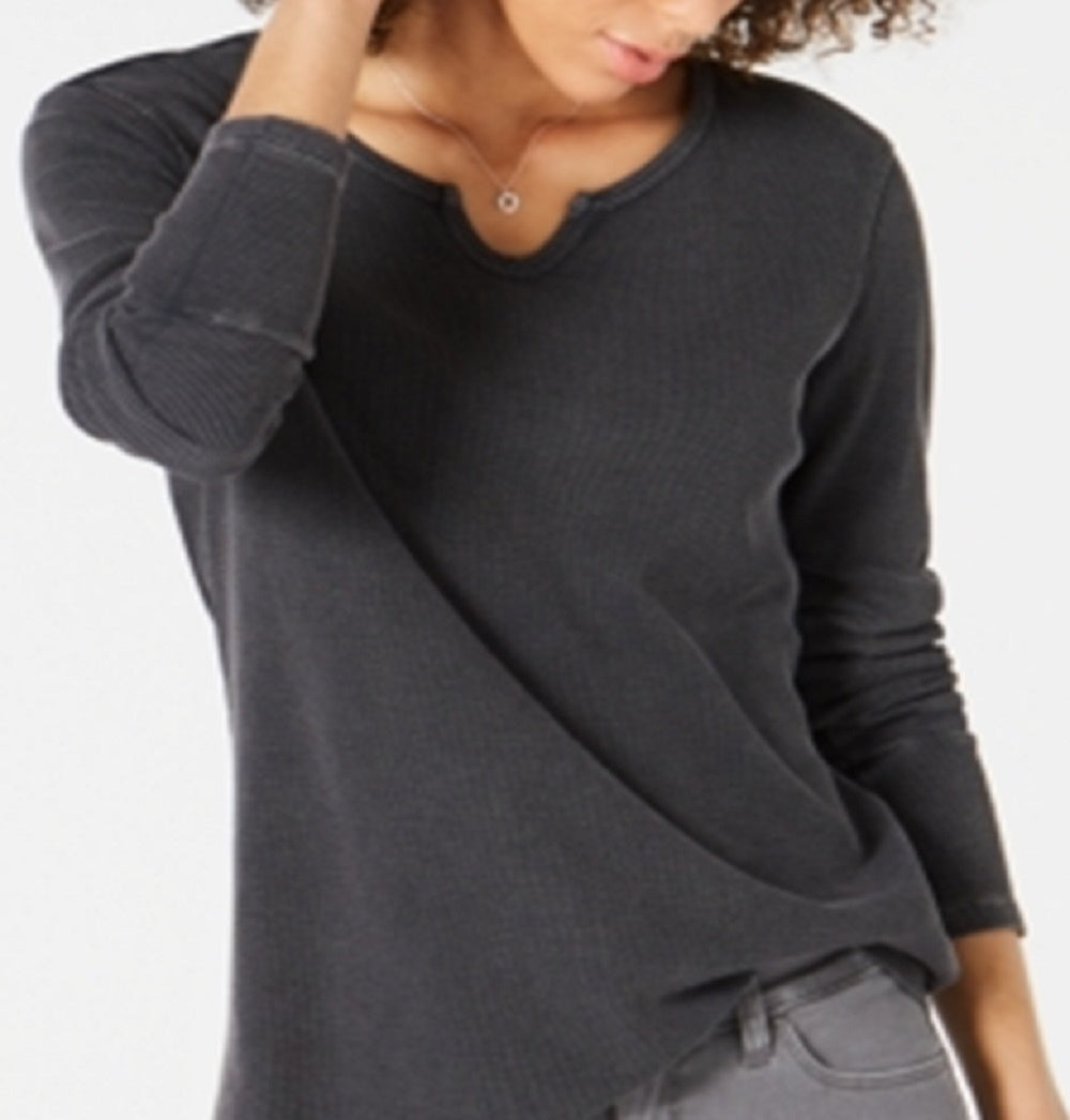 Blusa térmica feminina de algodão estilo &amp; co, cinza, tamanho pequeno GG