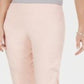 Calça capri feminina com controle de barriga e bainha abotoada JM Collection, tamanho XX-G