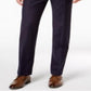 Calça social masculina Ralph Lauren Classic Fit Windowpane de flanela azul tamanho 42x32
