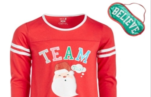 Camisola de Papai Noel Max &amp; Olivia Big Girl's Team Vermelha Tamanho P