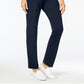 Calça de veludo feminina Karen Scott, azul, tamanho pequeno, médio
