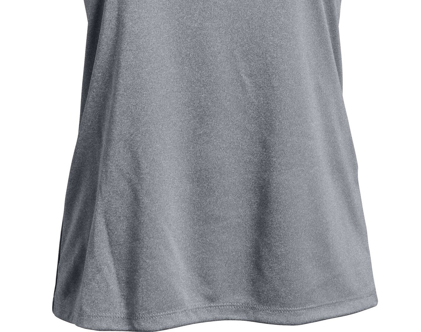 Camiseta Under Armour Solid Big Logo para meninas, cinza, tamanho pequeno