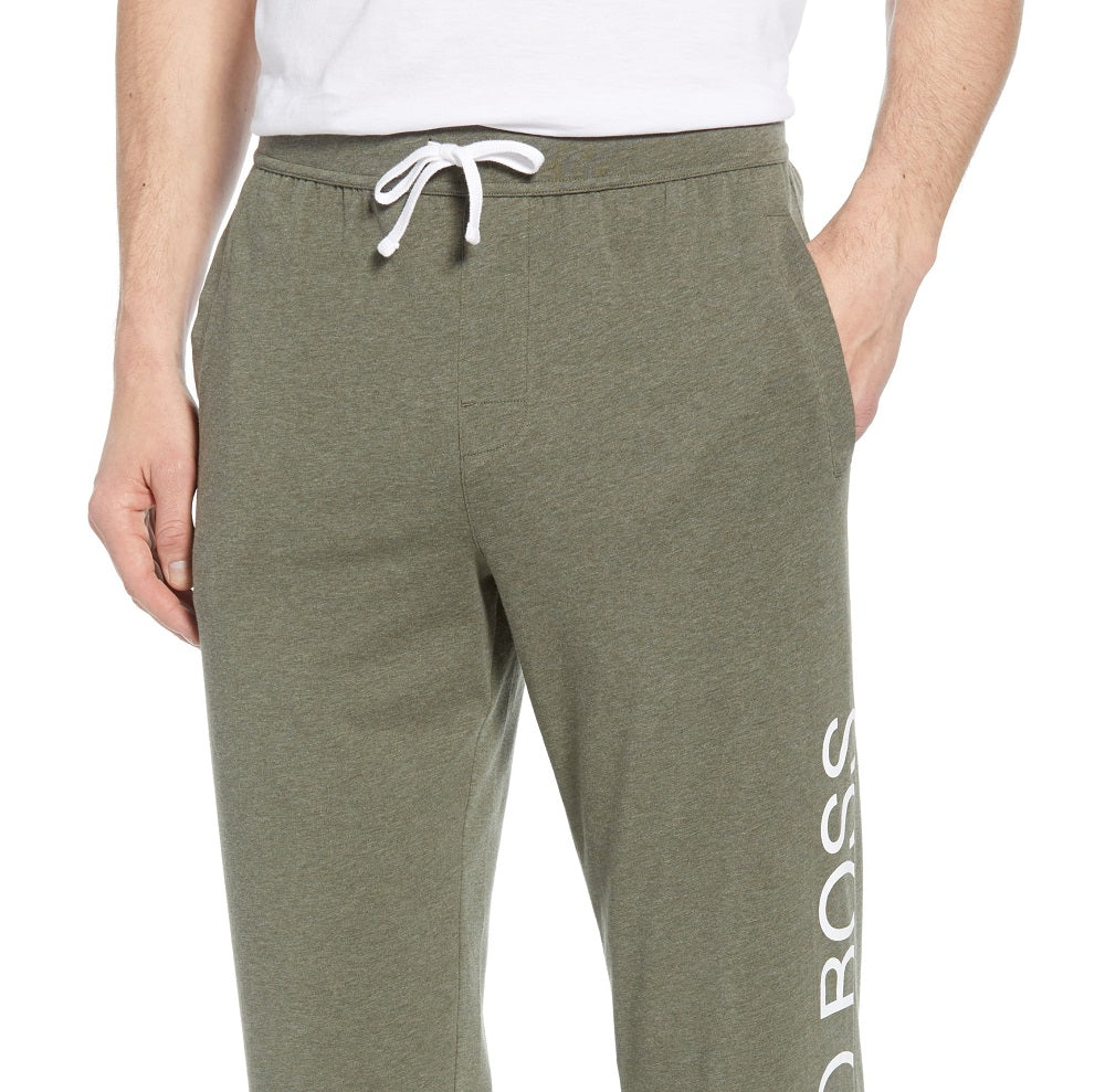 Calça de moletom masculina Hugo Boss Comfy Cozy, verde, tamanho MÉDIO
